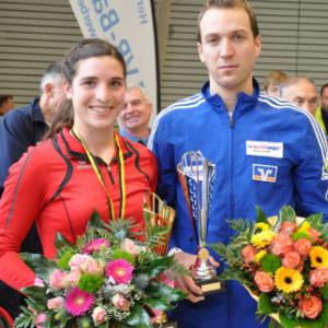 Sieger Silvesterlauf 2014: Cornelia Kriesche und Tobias Gröbl (Foto: Oliver Reiser)